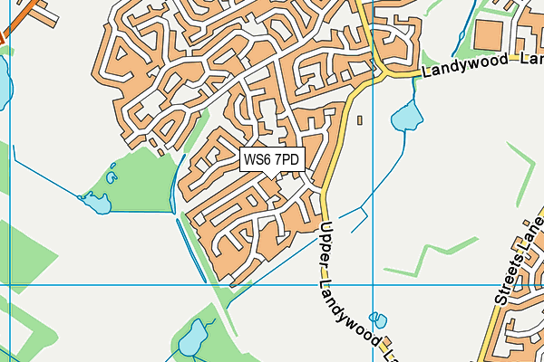 WS6 7PD map - OS VectorMap District (Ordnance Survey)