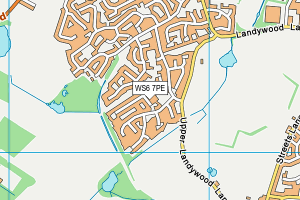 WS6 7PE map - OS VectorMap District (Ordnance Survey)