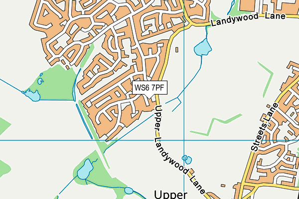 WS6 7PF map - OS VectorMap District (Ordnance Survey)