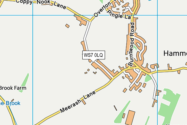 WS7 0LQ map - OS VectorMap District (Ordnance Survey)