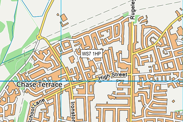 WS7 1HP map - OS VectorMap District (Ordnance Survey)