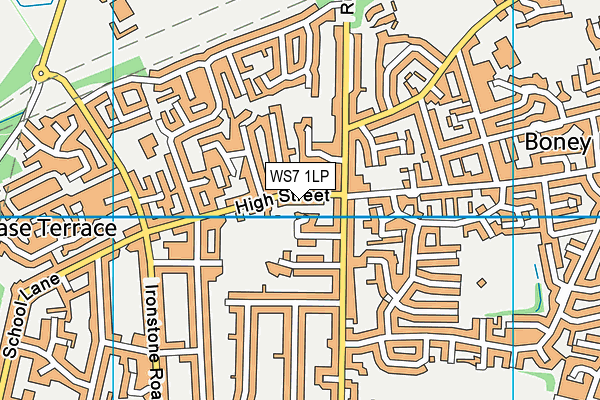 WS7 1LP map - OS VectorMap District (Ordnance Survey)