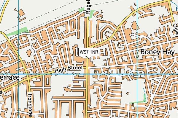 WS7 1NR map - OS VectorMap District (Ordnance Survey)