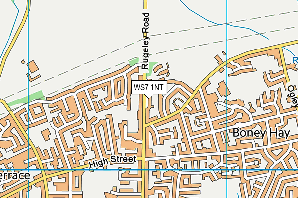 WS7 1NT map - OS VectorMap District (Ordnance Survey)