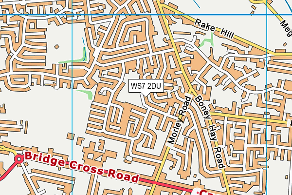 WS7 2DU map - OS VectorMap District (Ordnance Survey)
