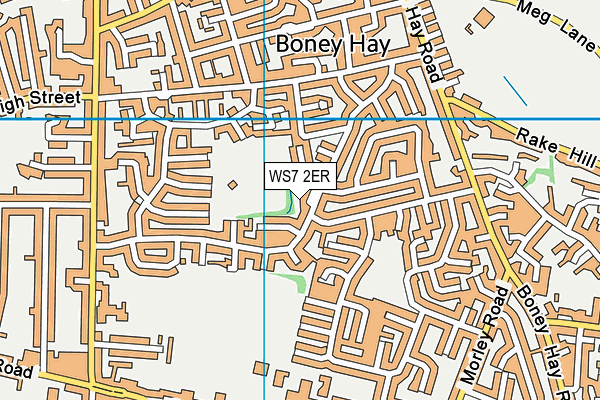 WS7 2ER map - OS VectorMap District (Ordnance Survey)