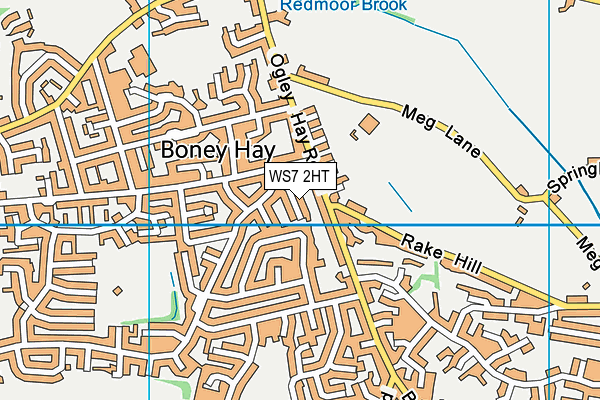 WS7 2HT map - OS VectorMap District (Ordnance Survey)