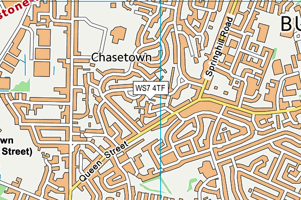 WS7 4TF map - OS VectorMap District (Ordnance Survey)