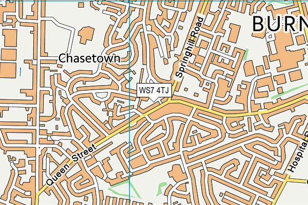 WS7 4TJ map - OS VectorMap District (Ordnance Survey)