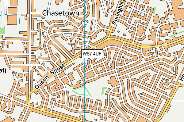 WS7 4UF map - OS VectorMap District (Ordnance Survey)