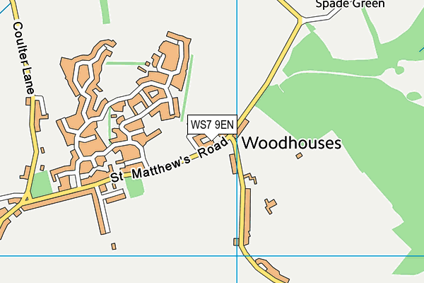 WS7 9EN map - OS VectorMap District (Ordnance Survey)