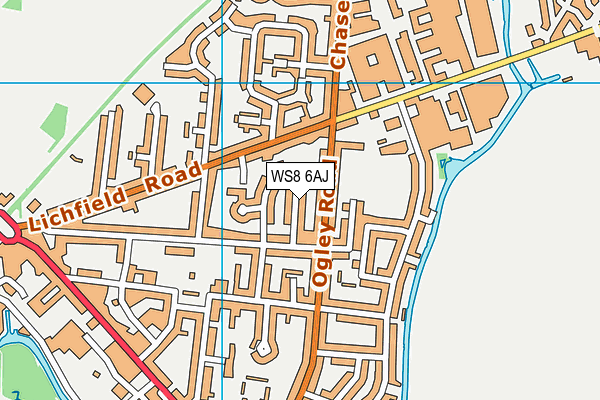 WS8 6AJ map - OS VectorMap District (Ordnance Survey)