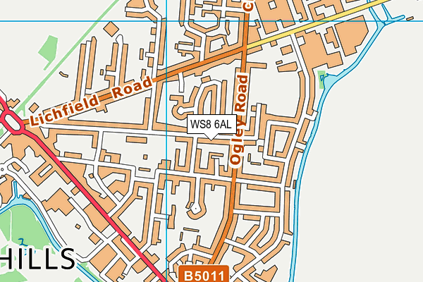 WS8 6AL map - OS VectorMap District (Ordnance Survey)