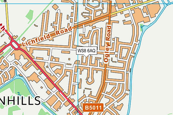 WS8 6AQ map - OS VectorMap District (Ordnance Survey)