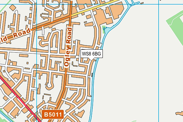 WS8 6BG map - OS VectorMap District (Ordnance Survey)