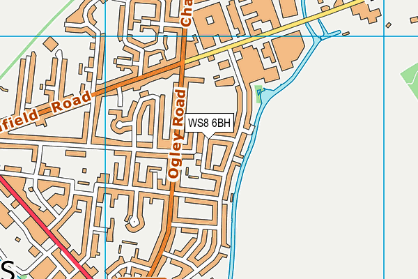 WS8 6BH map - OS VectorMap District (Ordnance Survey)