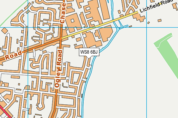 WS8 6BJ map - OS VectorMap District (Ordnance Survey)