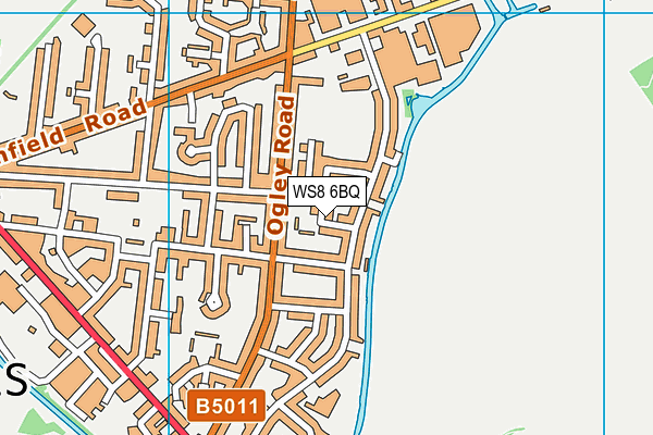 WS8 6BQ map - OS VectorMap District (Ordnance Survey)