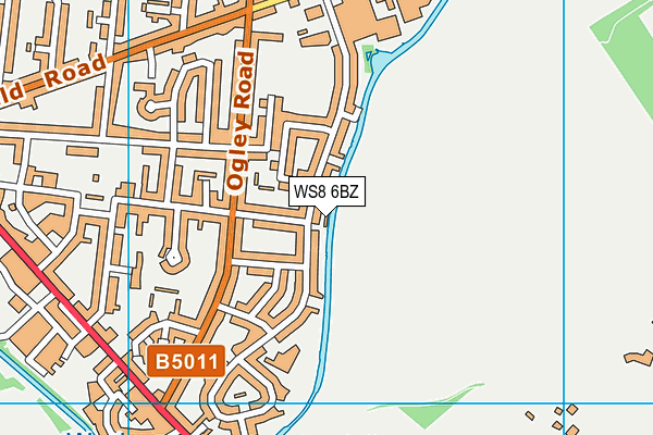 WS8 6BZ map - OS VectorMap District (Ordnance Survey)