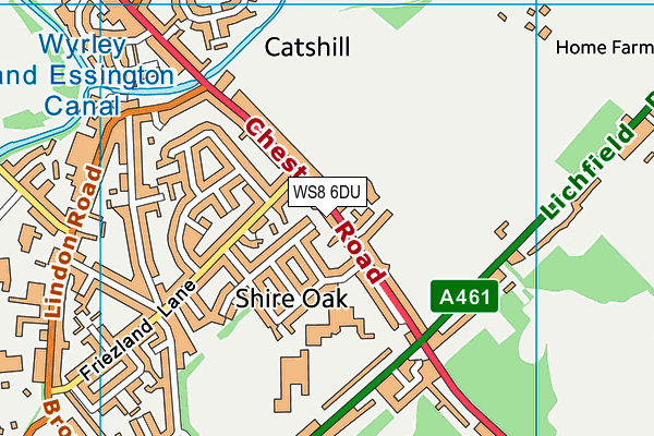 WS8 6DU map - OS VectorMap District (Ordnance Survey)