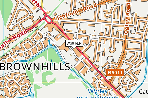 WS8 6EN map - OS VectorMap District (Ordnance Survey)