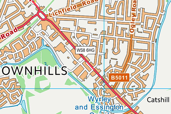 Map of BROWNHILLS FURNISHINGS LTD at district scale