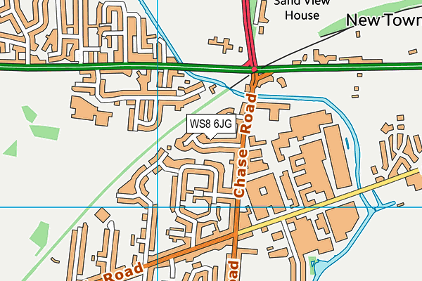 WS8 6JG map - OS VectorMap District (Ordnance Survey)