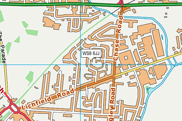 WS8 6JJ map - OS VectorMap District (Ordnance Survey)