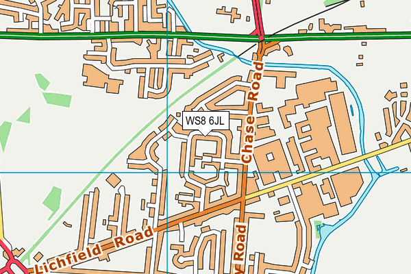 WS8 6JL map - OS VectorMap District (Ordnance Survey)