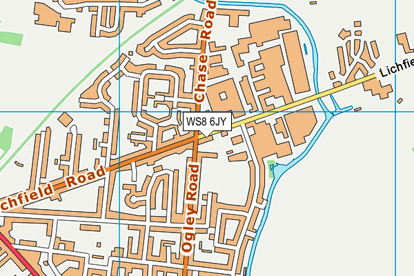 WS8 6JY map - OS VectorMap District (Ordnance Survey)