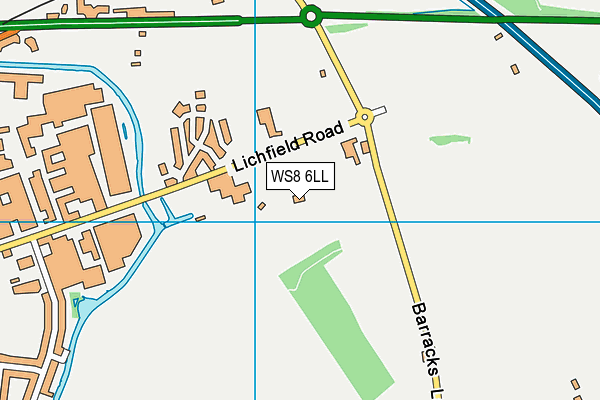 WS8 6LL map - OS VectorMap District (Ordnance Survey)