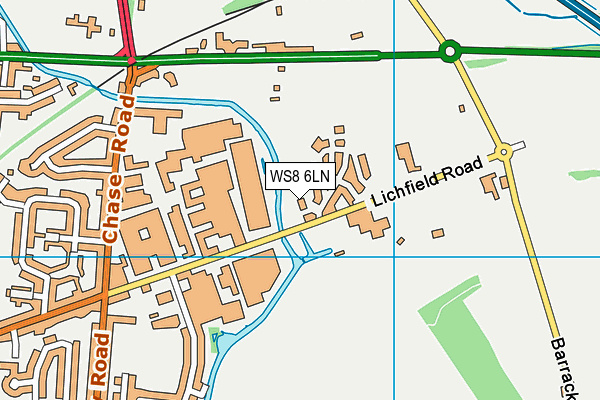 WS8 6LN map - OS VectorMap District (Ordnance Survey)