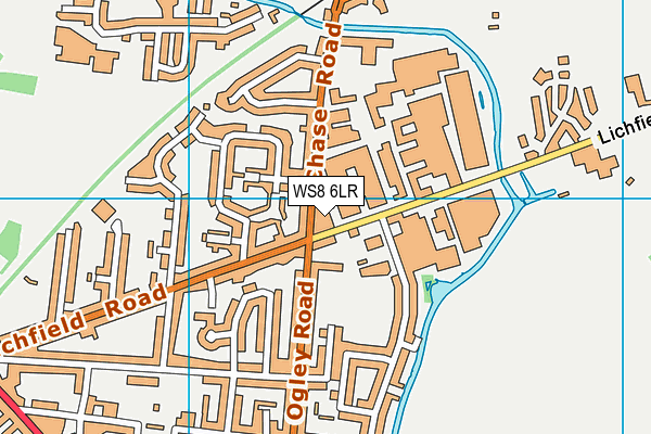 WS8 6LR map - OS VectorMap District (Ordnance Survey)