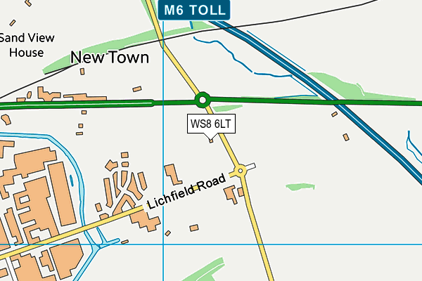 WS8 6LT map - OS VectorMap District (Ordnance Survey)