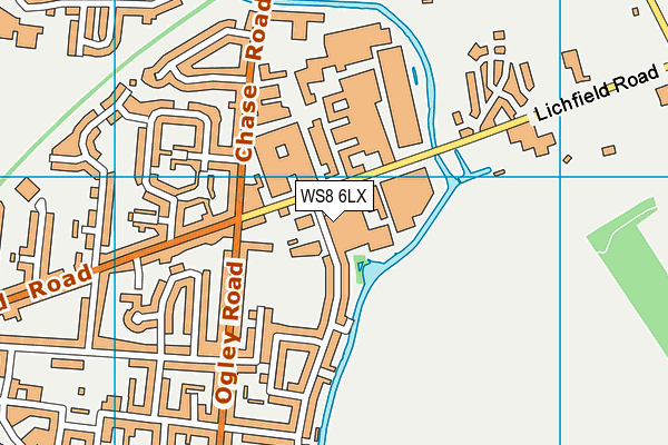 WS8 6LX map - OS VectorMap District (Ordnance Survey)