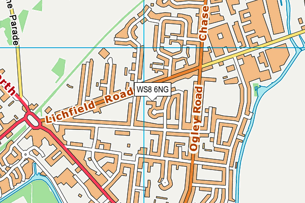 WS8 6NG map - OS VectorMap District (Ordnance Survey)