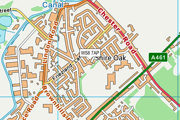 WS8 7AP map - OS VectorMap District (Ordnance Survey)