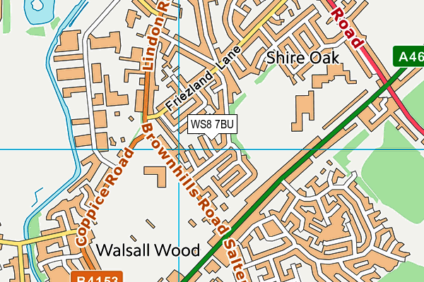 WS8 7BU map - OS VectorMap District (Ordnance Survey)