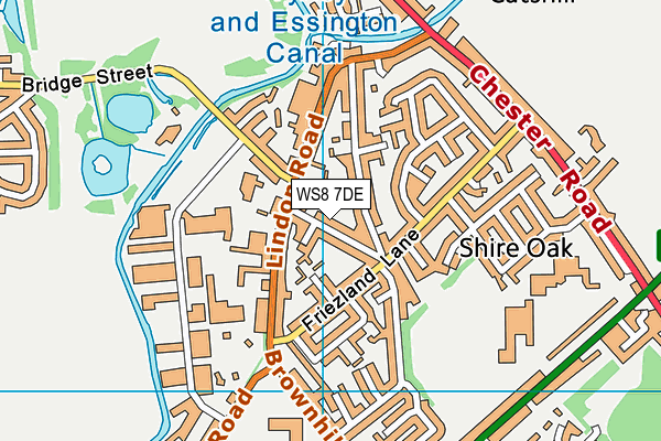 WS8 7DE map - OS VectorMap District (Ordnance Survey)