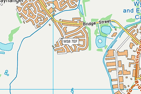 WS8 7EF map - OS VectorMap District (Ordnance Survey)