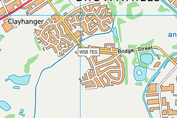 WS8 7EG map - OS VectorMap District (Ordnance Survey)