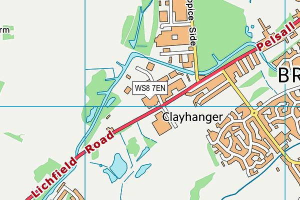 WS8 7EN map - OS VectorMap District (Ordnance Survey)