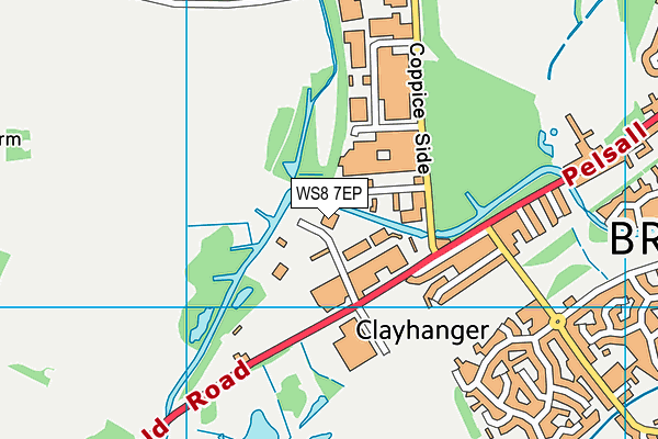 WS8 7EP map - OS VectorMap District (Ordnance Survey)