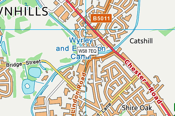 WS8 7EQ map - OS VectorMap District (Ordnance Survey)