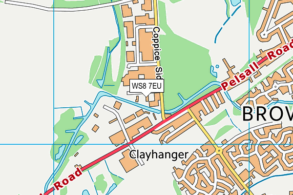 WS8 7EU map - OS VectorMap District (Ordnance Survey)