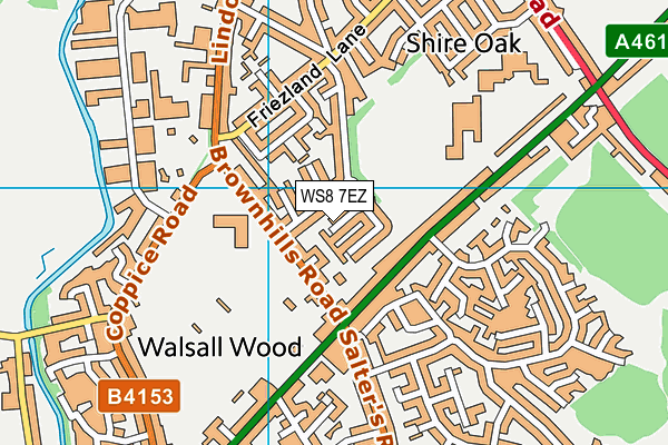 WS8 7EZ map - OS VectorMap District (Ordnance Survey)