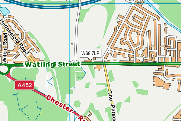 WS8 7LP map - OS VectorMap District (Ordnance Survey)