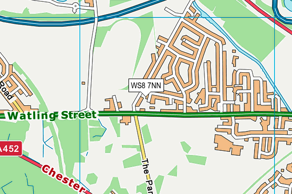 WS8 7NN map - OS VectorMap District (Ordnance Survey)