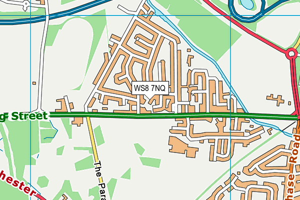 WS8 7NQ map - OS VectorMap District (Ordnance Survey)