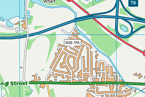 WS8 7PA map - OS VectorMap District (Ordnance Survey)